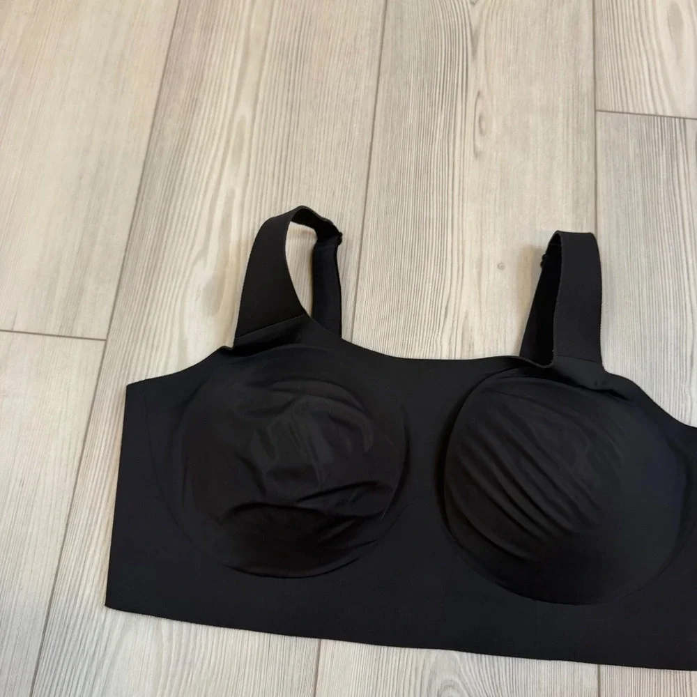 Evelyn & Bobbie Structured Scoop Bra Black Wireless Seamless 2XL‎ Womens
